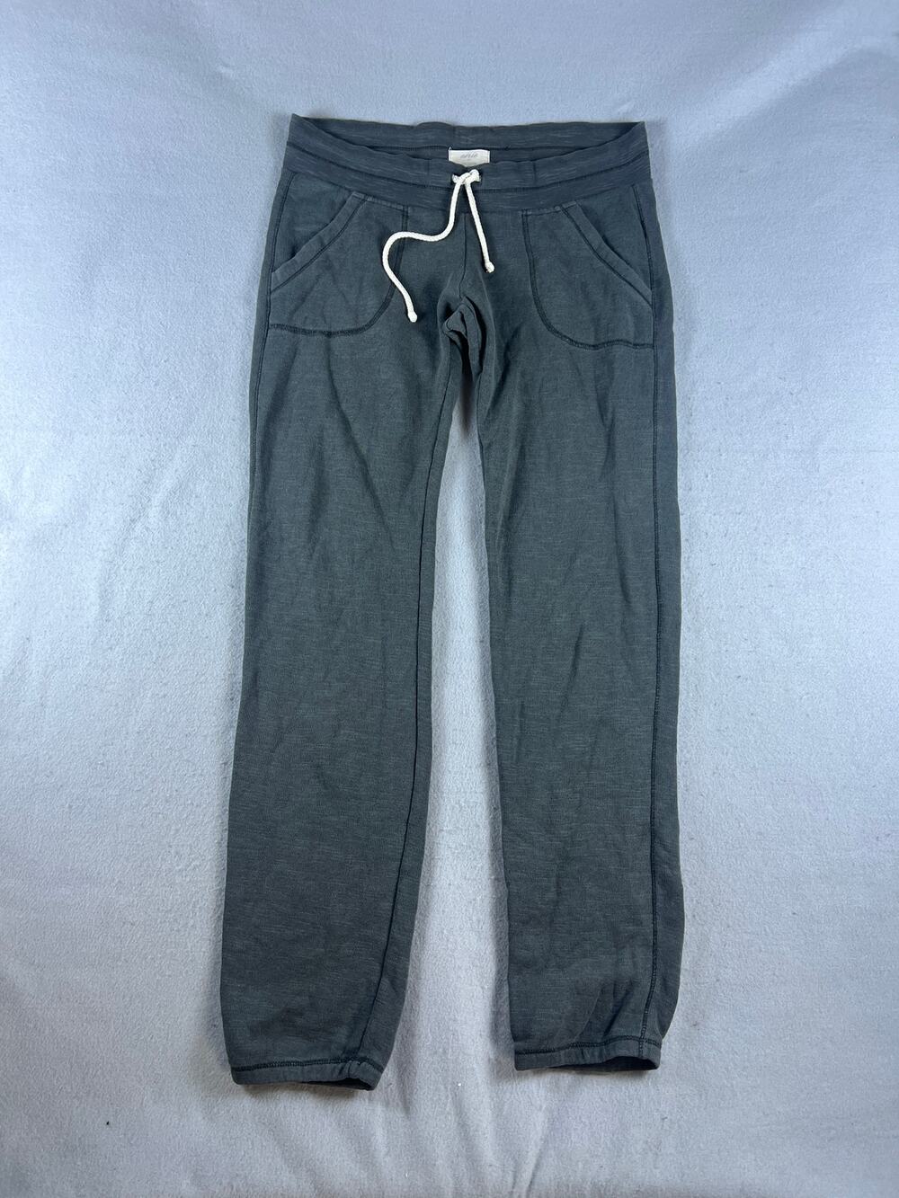 Aerie Sweatpants Womens S Gray Drawstring Low Rise Pockets Joggers Pants Lounge